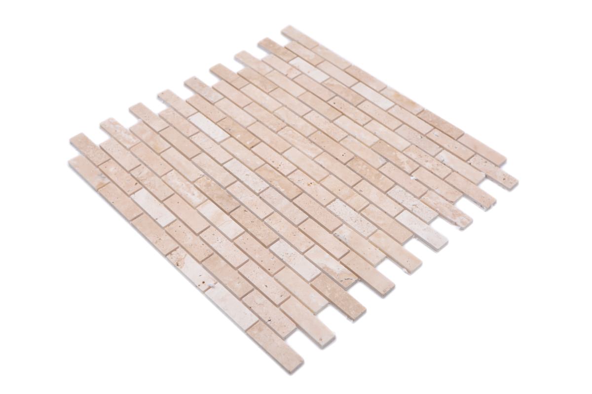 Beige Rose Brickbond - Peel and Stick Mosaic Tile