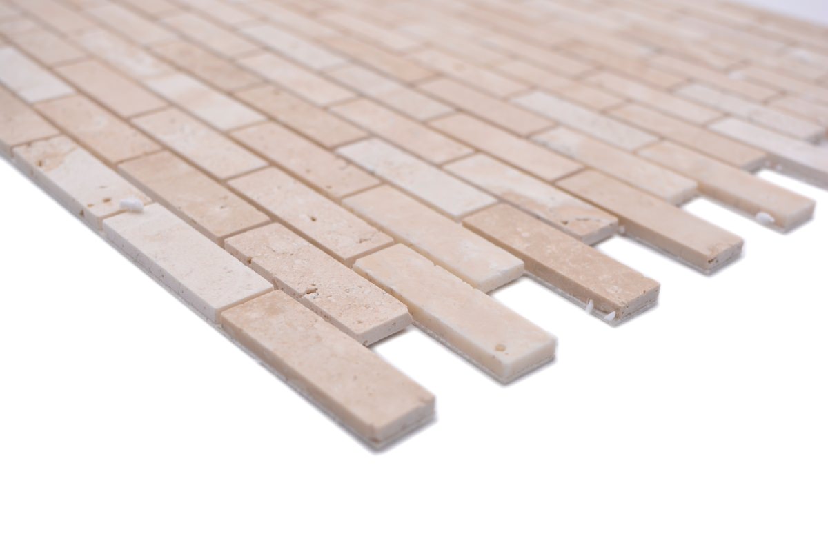 Beige Rose Brickbond - Peel and Stick Mosaic Tile for walls and kitchens