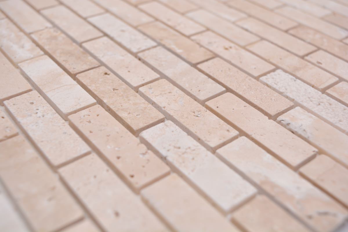 Beige Rose Brickbond - Peel and Stick Mosaic Tile