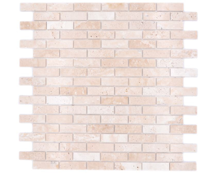 Beige Rose Brickbond - Peel and Stick Mosaic Tile sheet