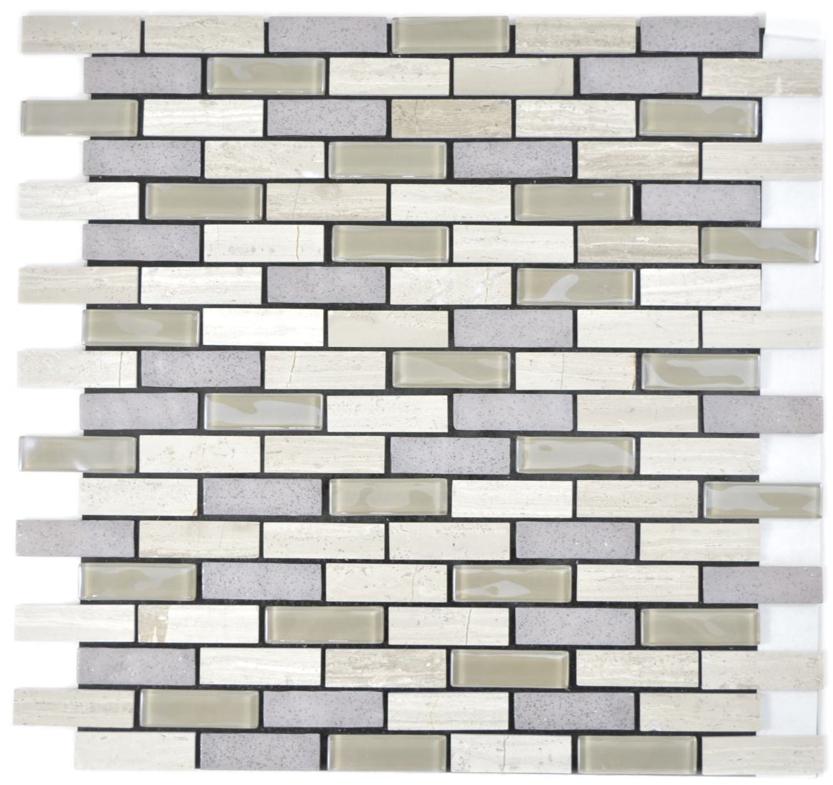 Beige Slate Brick Mosaic Self Adhesive Tile