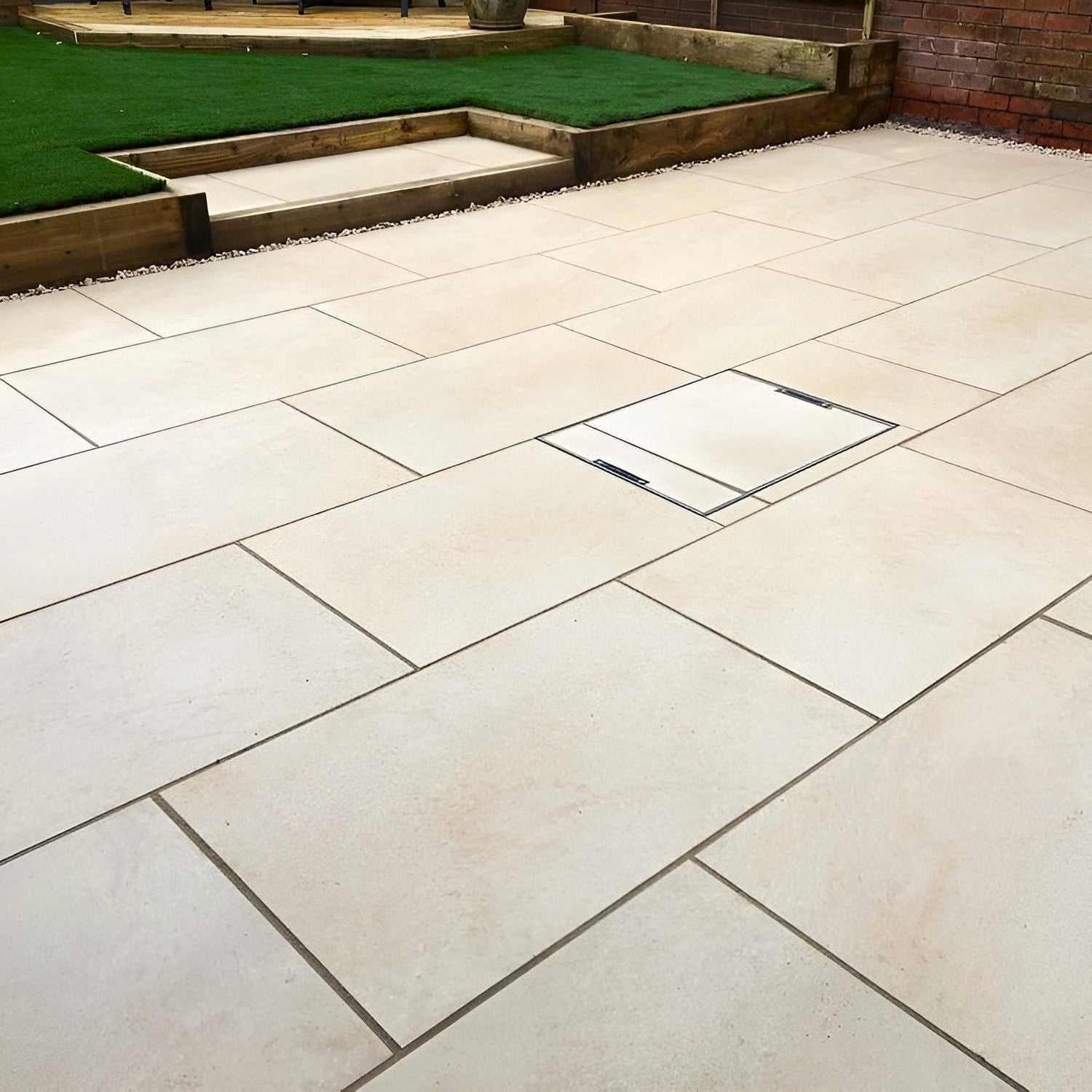 Beige Slate Porcelain Paving Outdoor Tiles 