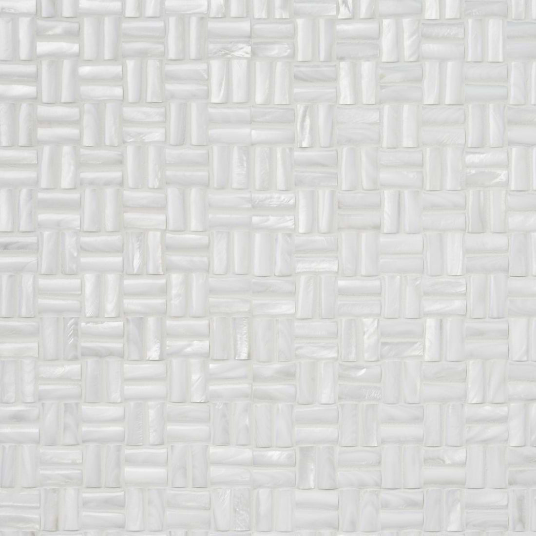 Basketweave mosaic white 