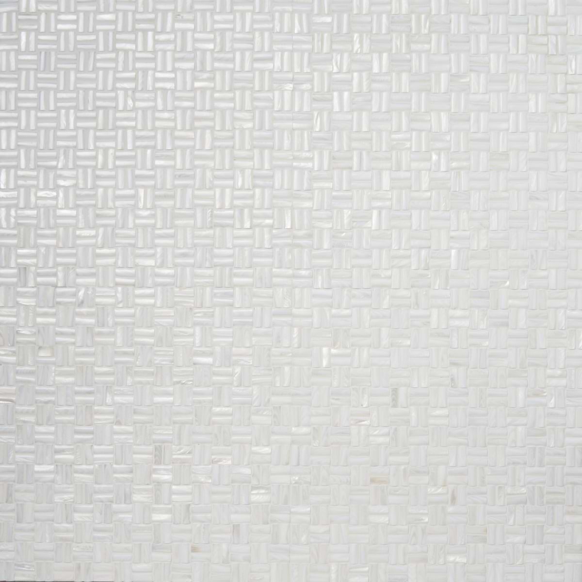 white pearl fluted mosaic 
