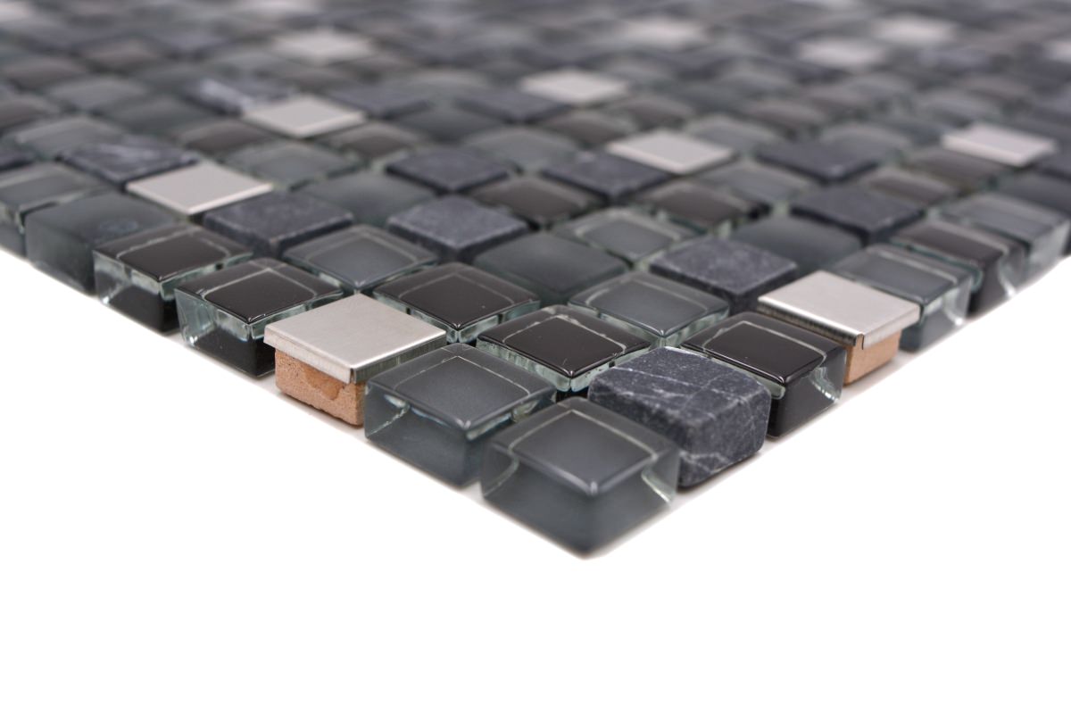 Black Mix Mosaic Tiles