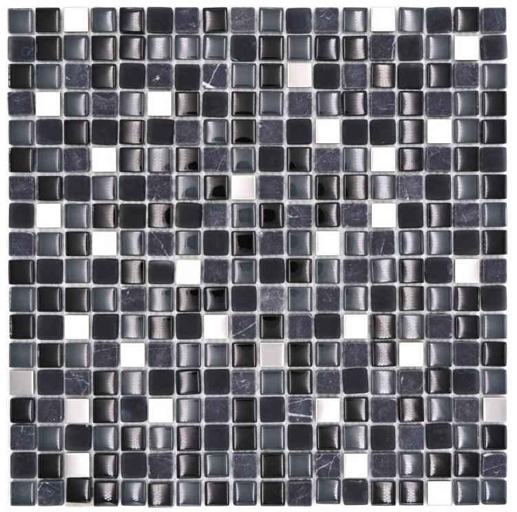 Black Mix Mosaic Tiles