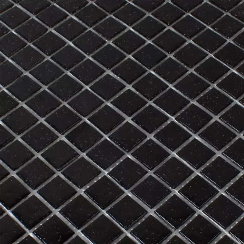 Black glass mosaic swimming pool mosaic