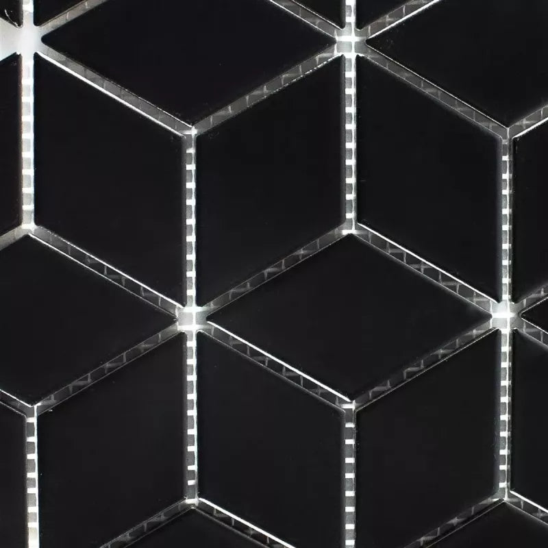 Black mosaic tile mesh 