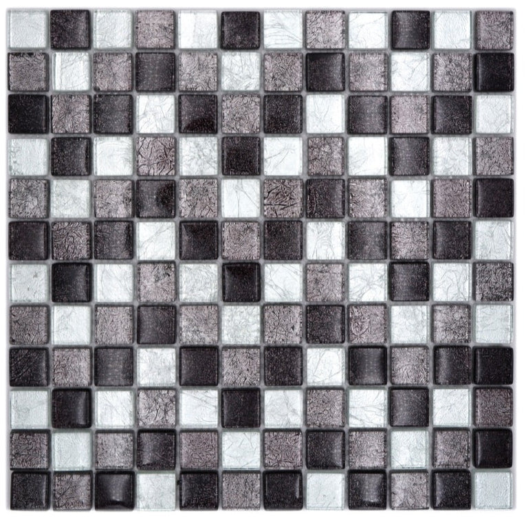black and silver mosaic 