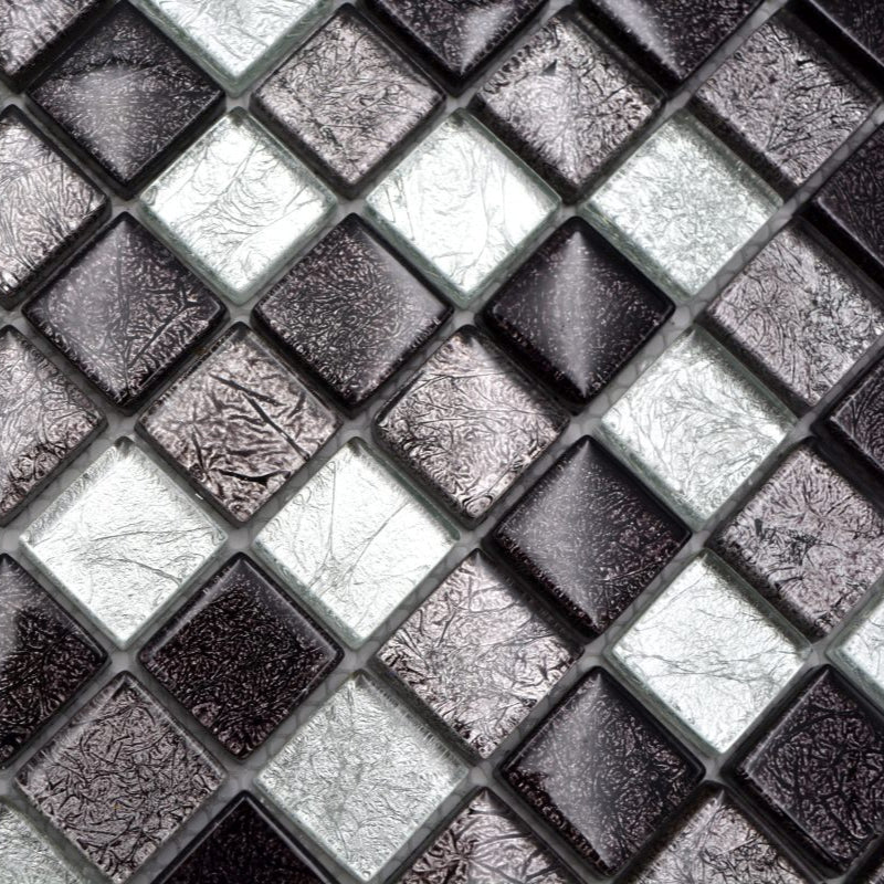 grey black silver crystal mosaic 