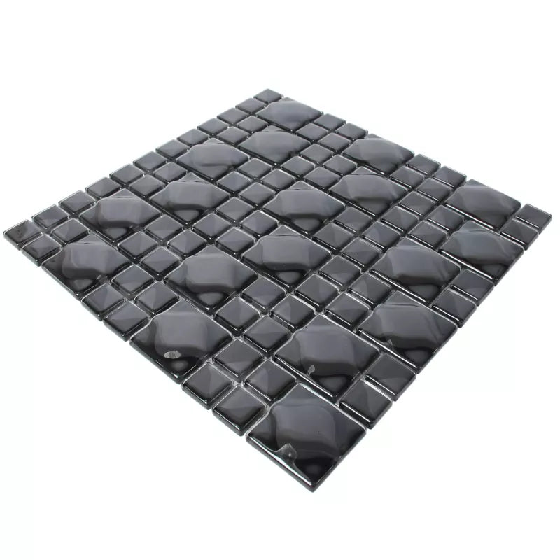 geometric 3d black mosaic 
