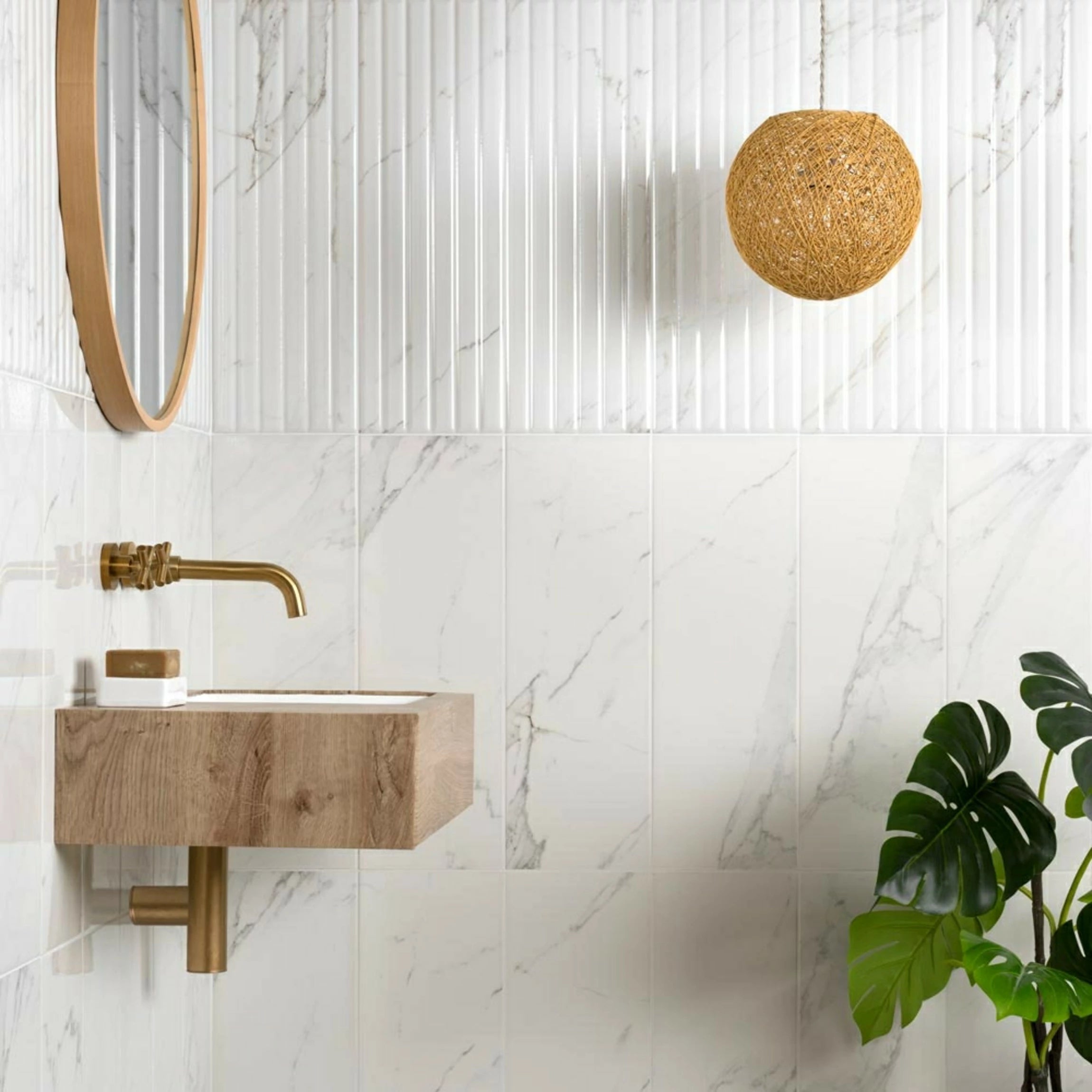 Blanco White Marble Effect wall tile