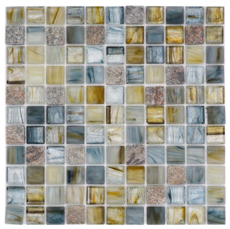 Blue Nacre Shell Mix Mosaic Tile