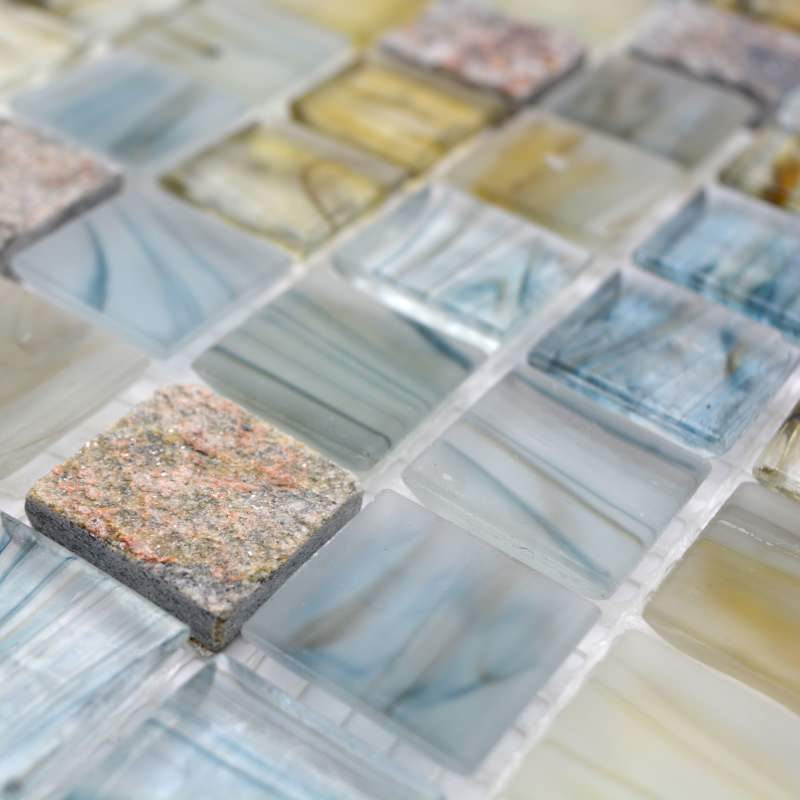 Blue Nacre Shell Mix Mosaic Tile