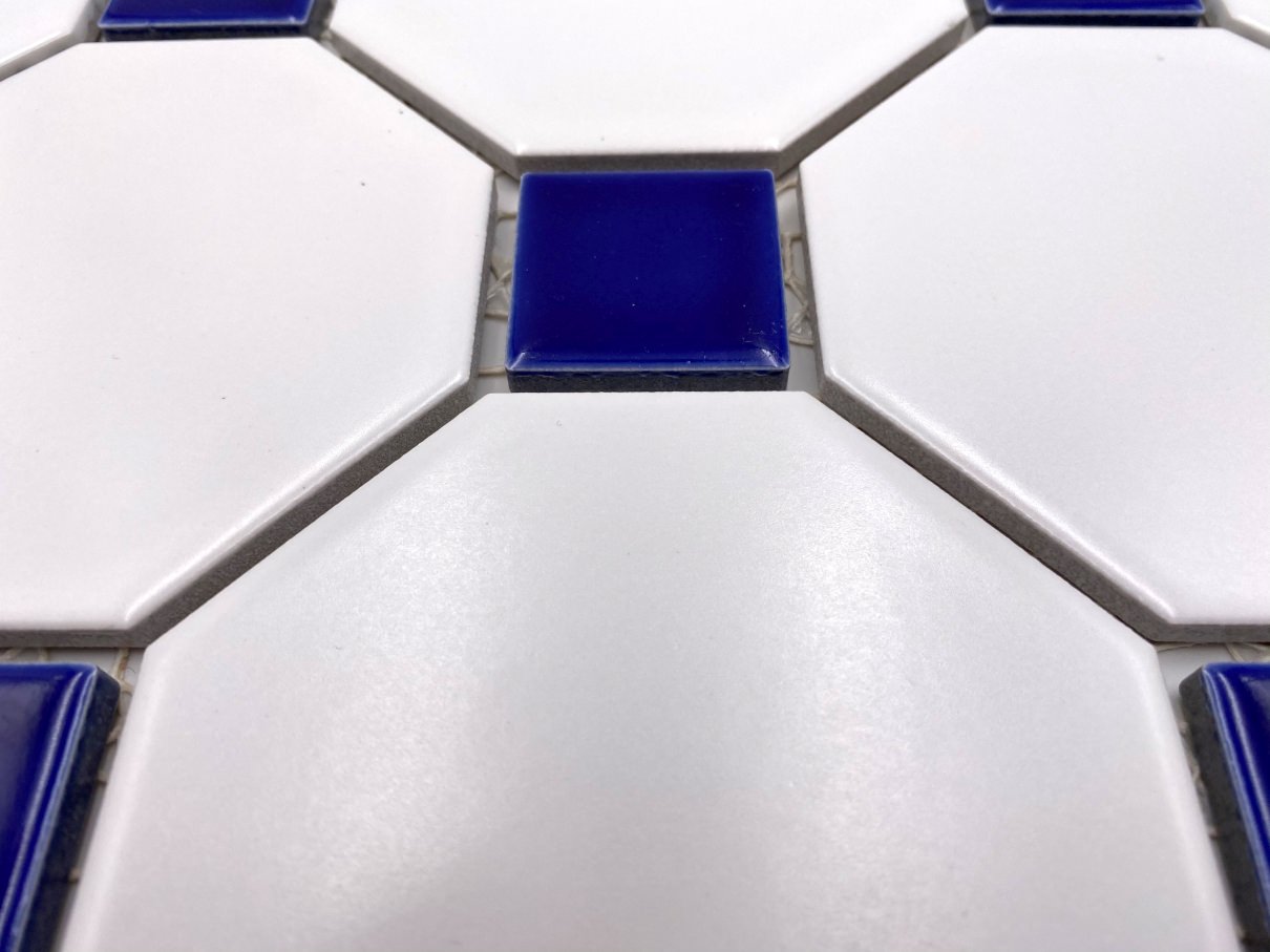 blue and white mosaic 