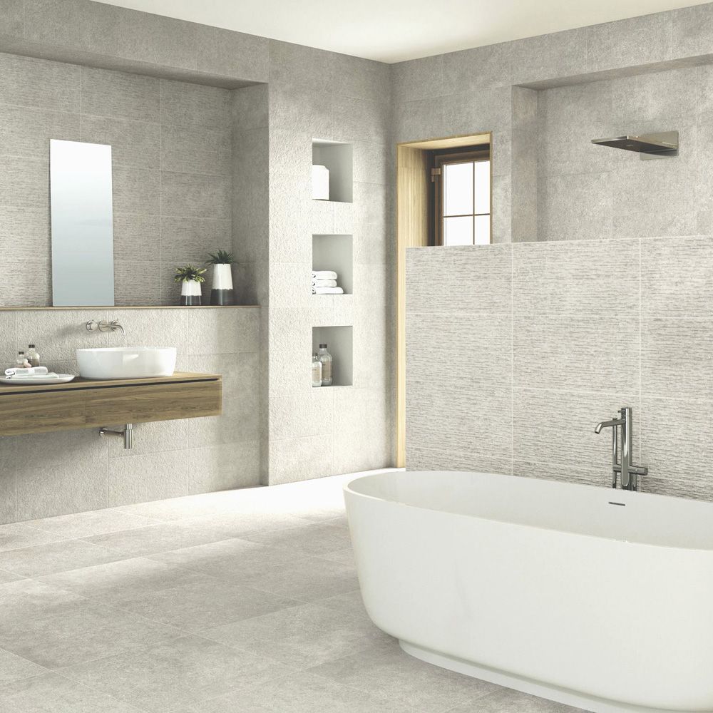 grey stone effect tile