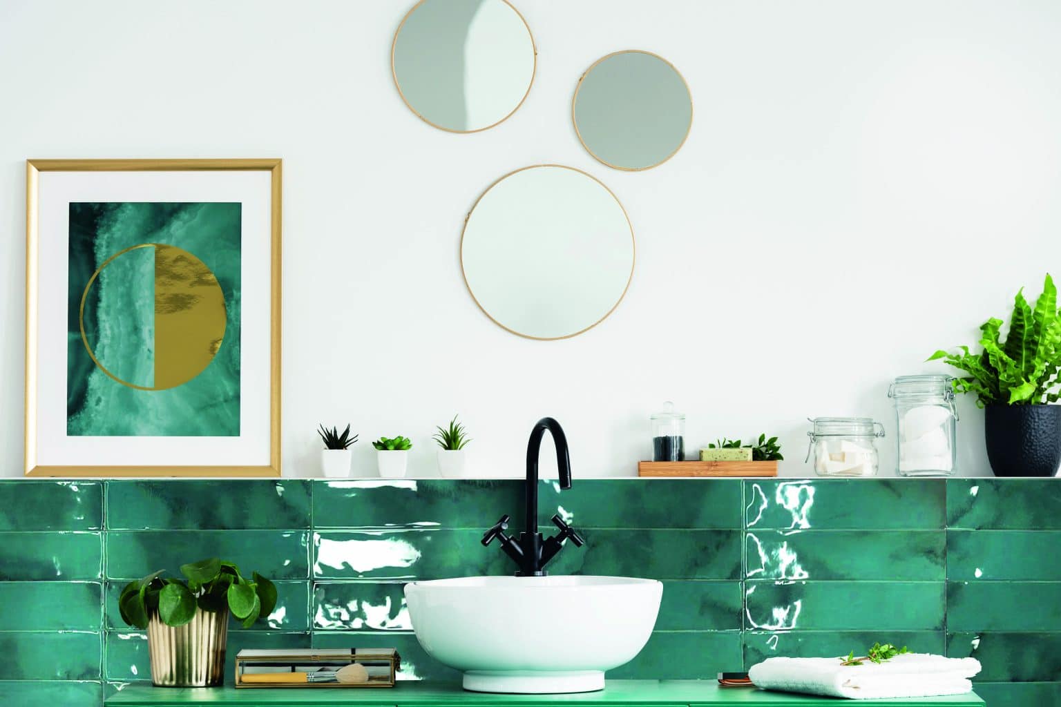 Green Ceramic Metro Wall Tiles 75x300 mm