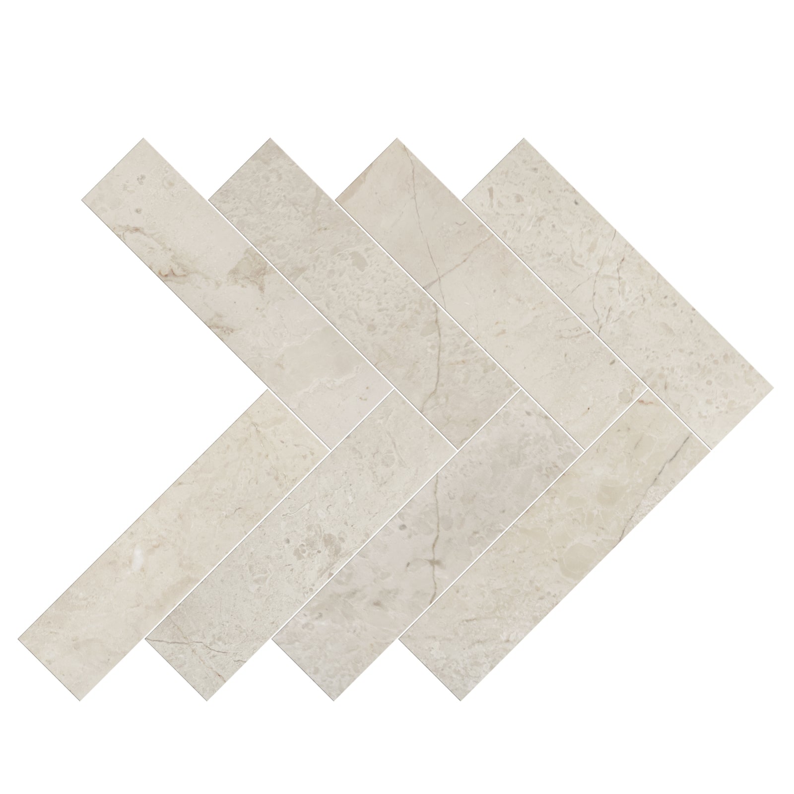 Botticino Beige honed marble tile variation showing cream and beige natural stone tones with delicate marble veining.