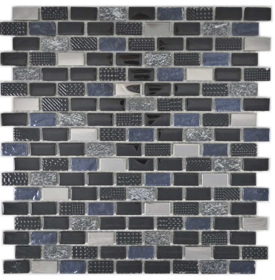 Brickbond Black Mosaic Tiles