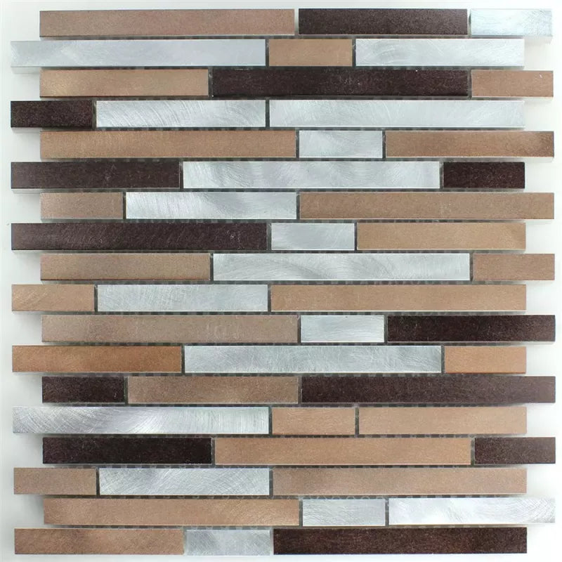 brushed metal mosaic 