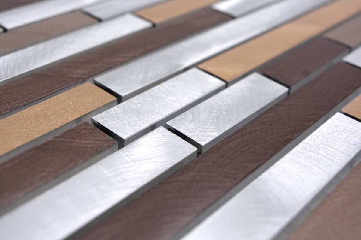 brown silver bronze mosaic 