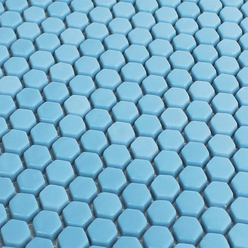 blue hexagon mosaics