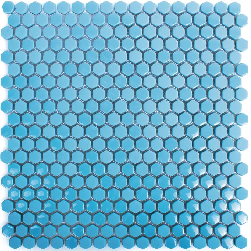 baby blue hexagon wall tiles