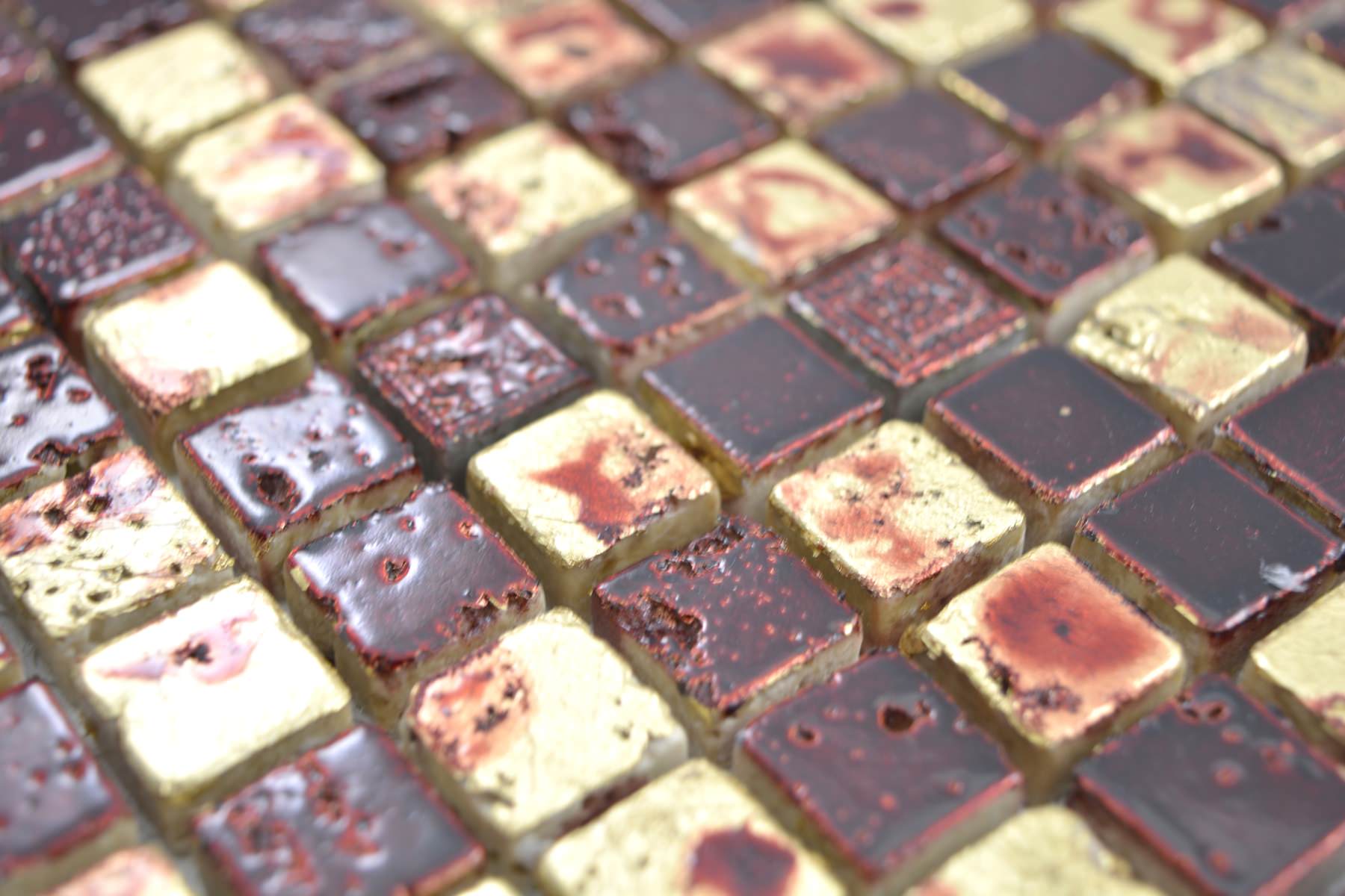 gloss crimson mosaic tile 