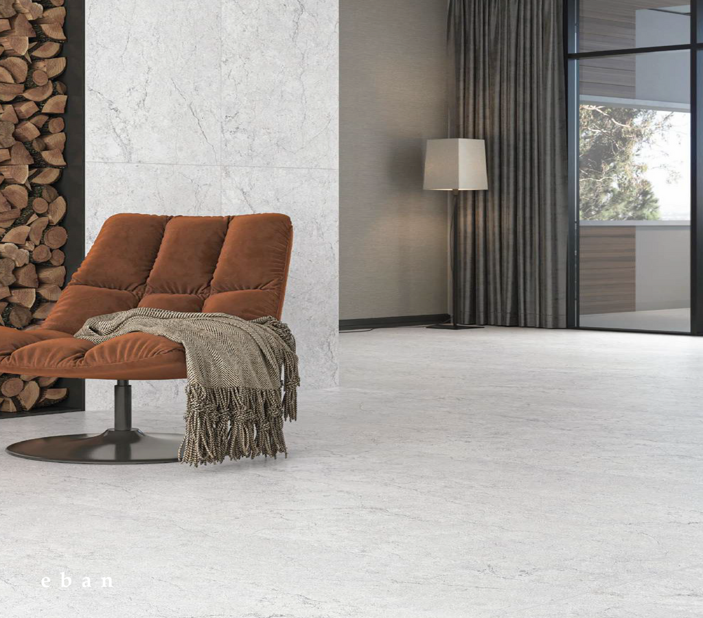 Burlington Stone Effect White Washed Matt Ceramic Wall Tile 300×900mm