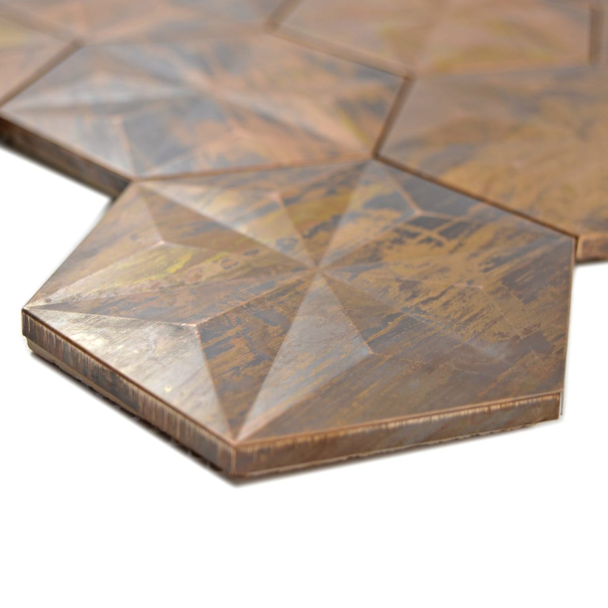 metal hexagon mosaic