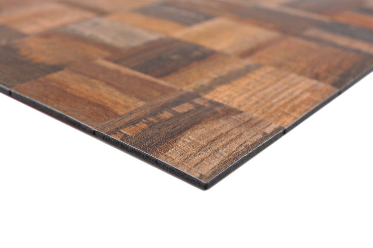 dark wood effect mosaic 