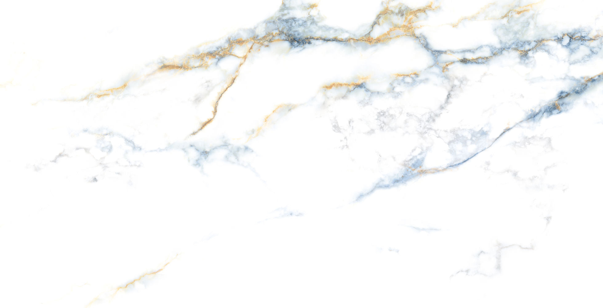 Calacatta White Blue Veins Marble Effect Porcelain Tiles 60x120 cm