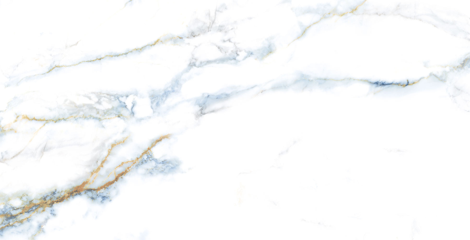 Calacatta White Blue Veins Marble Effect Porcelain Tiles 60x120 cm
