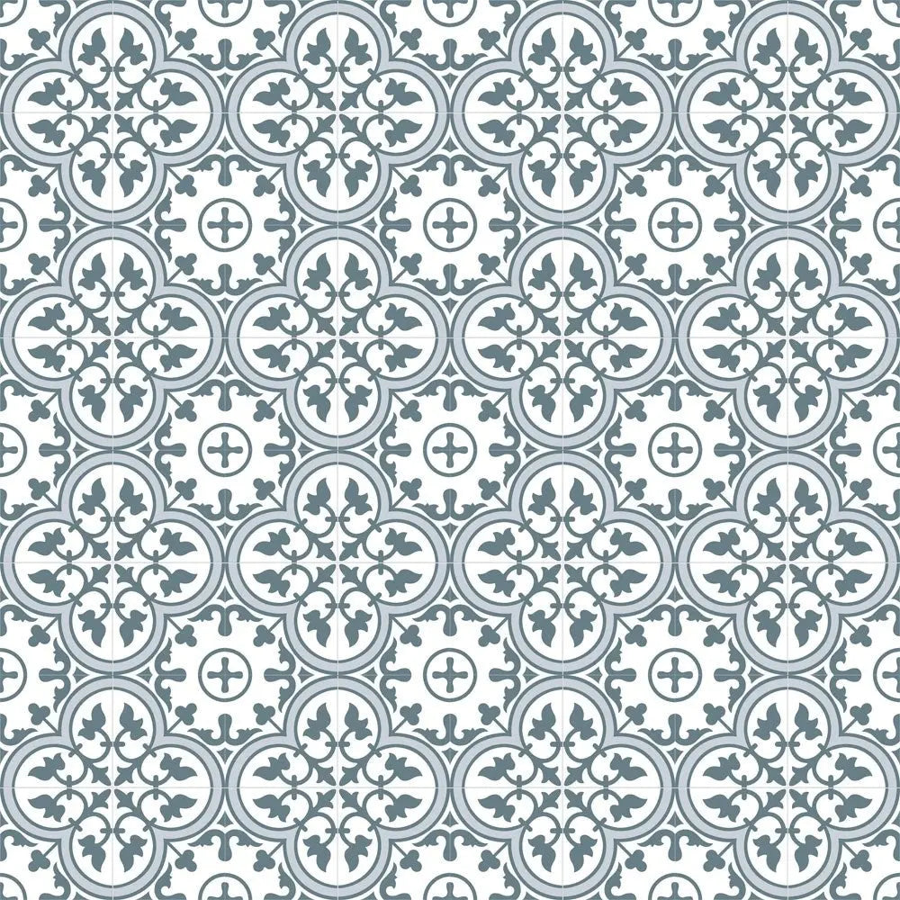 Cambridge Blue Traditional Pattern 450 x 450 Tile - Luxury Tiles UK