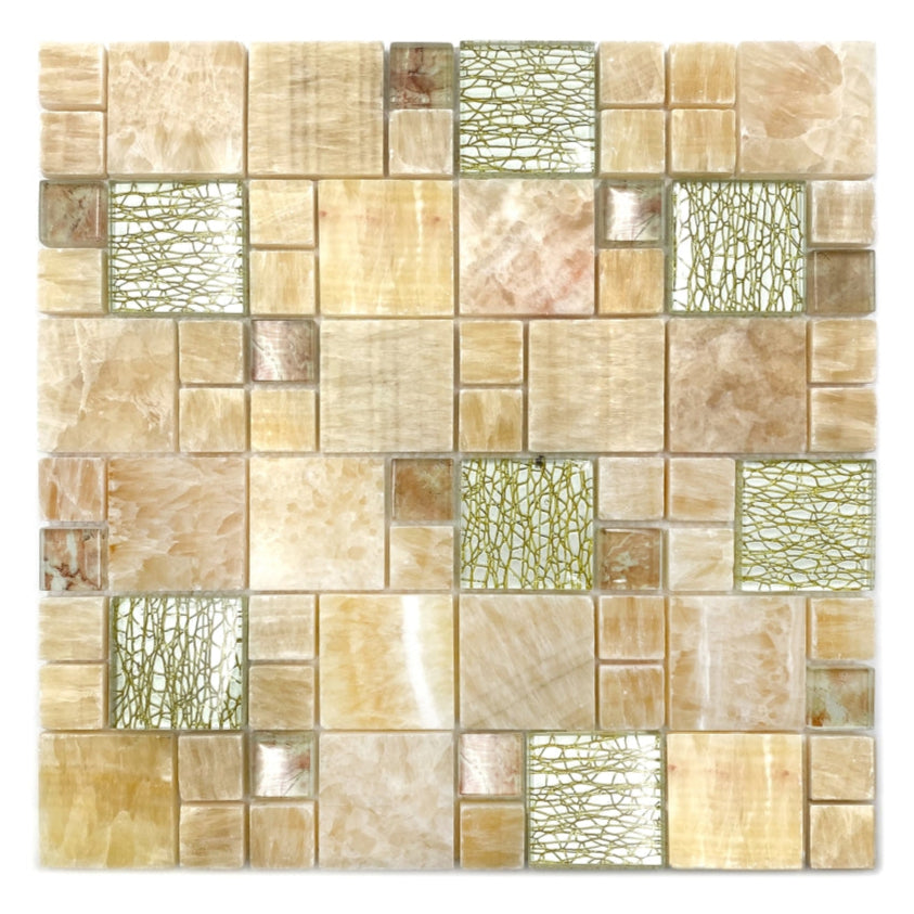Beige stone mosaic 
