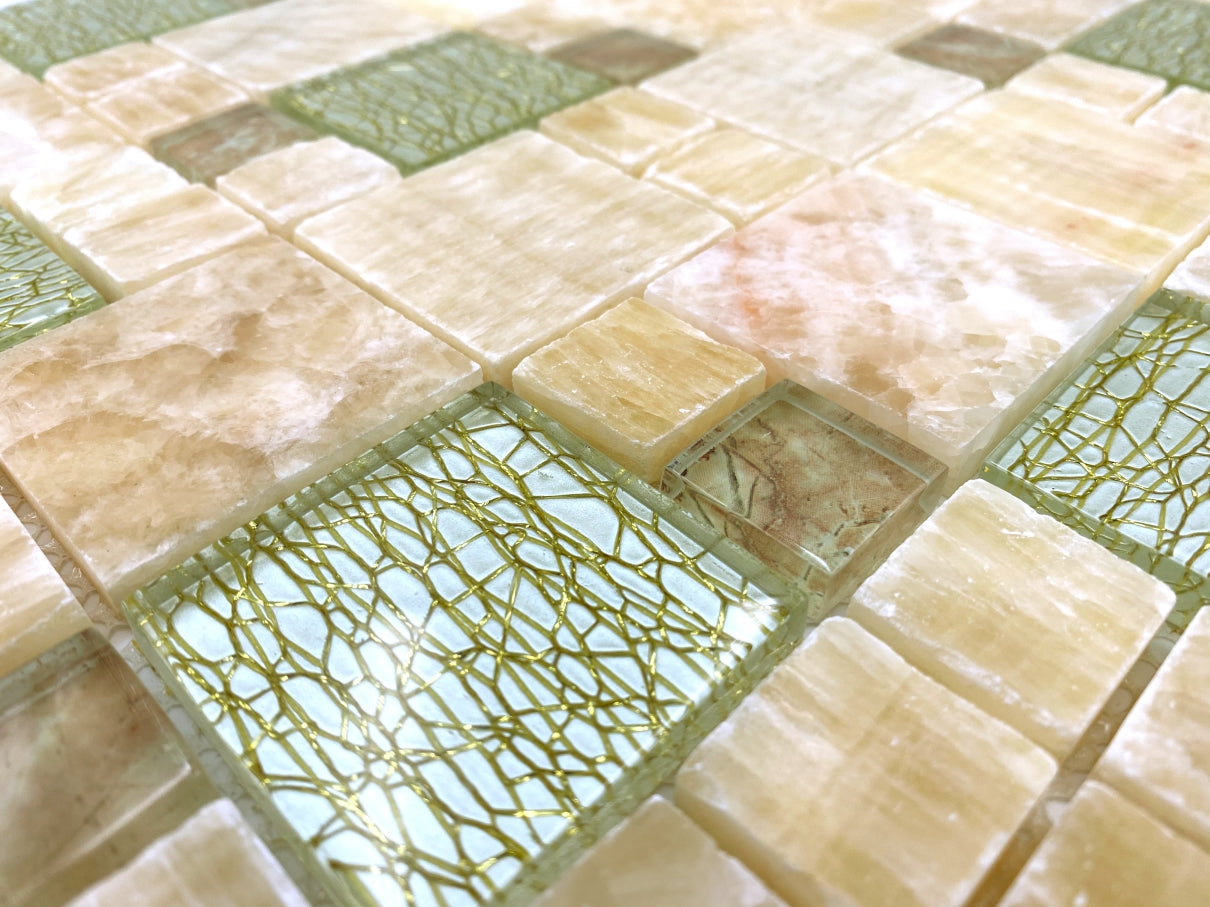 Glass and stone mosaic 