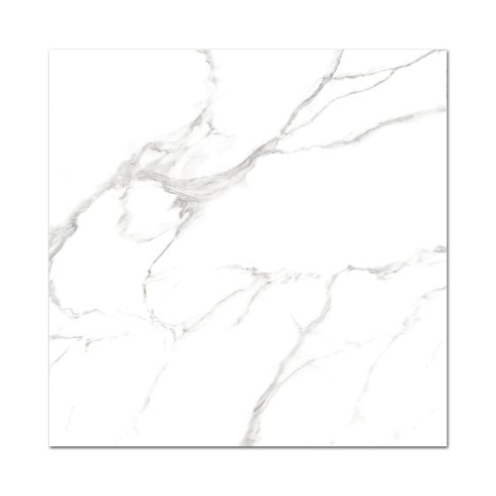 Luxury White Marble Matt Effect Floor Tile 