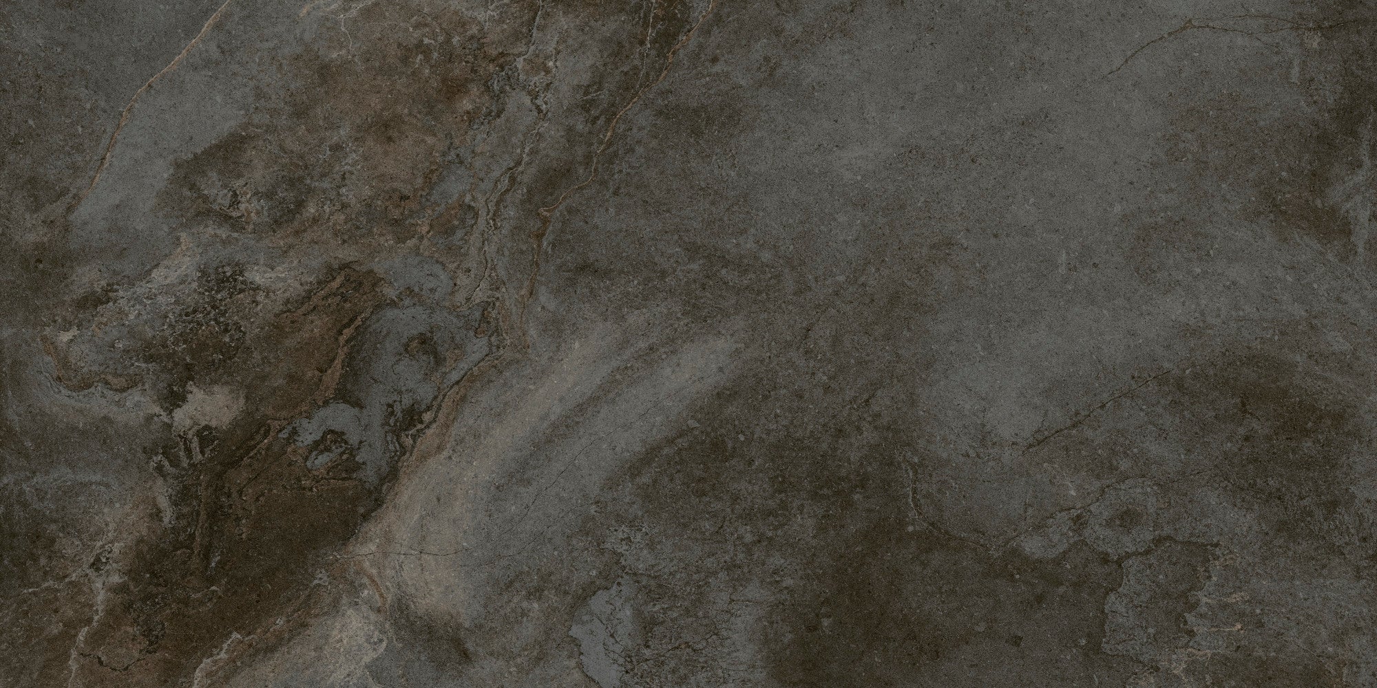 Castilla Graphite stone effect porcelain tile in a dark matt finish