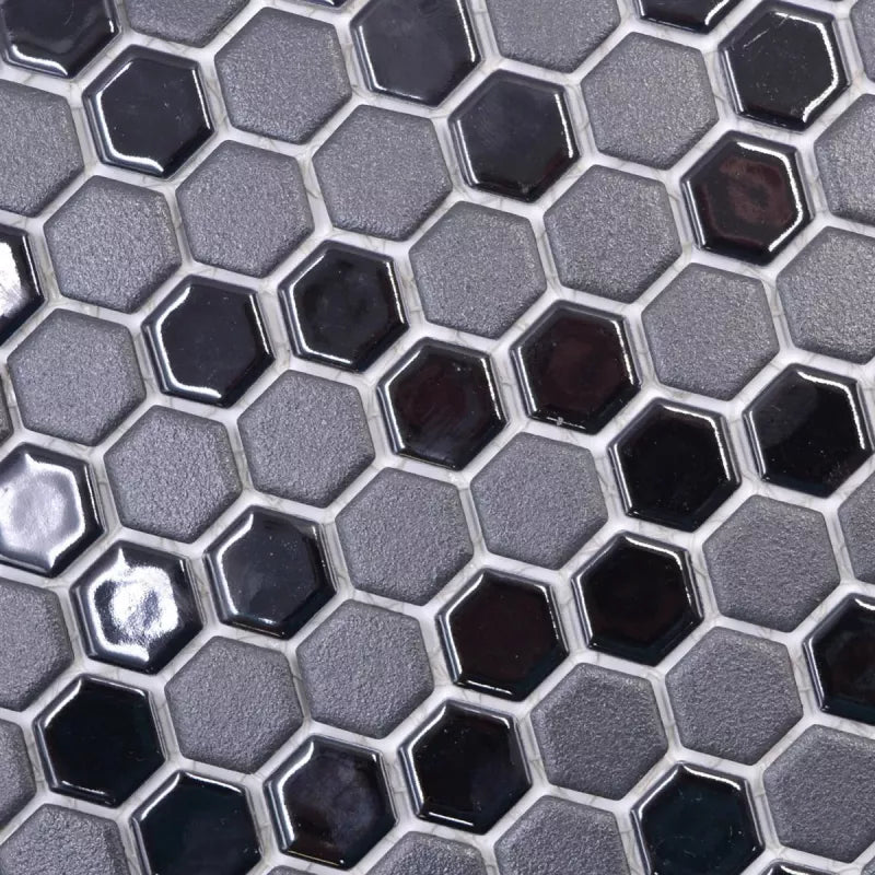 black minimalistic mosaic 