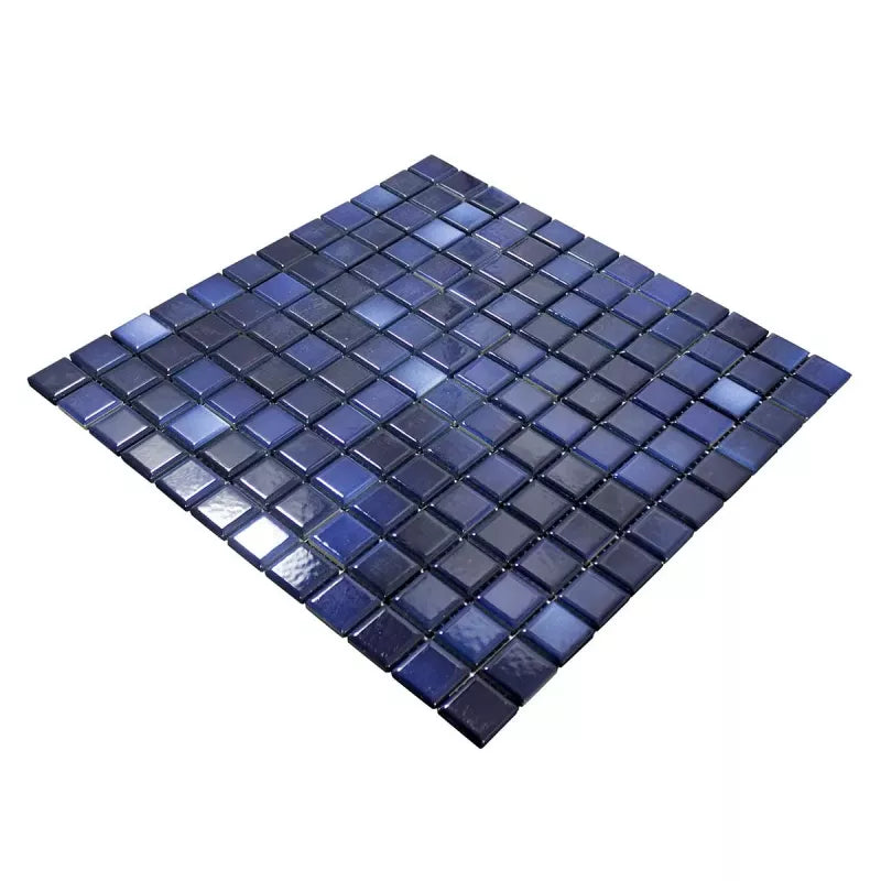 mixed blue square mosaic 