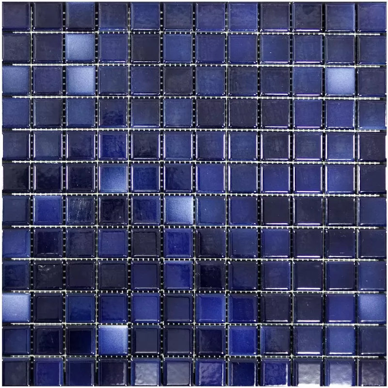 Blue square tiles