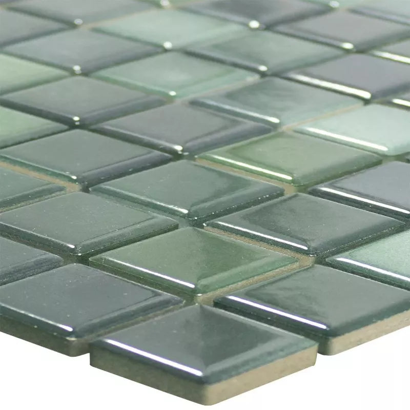 green mosaic tile