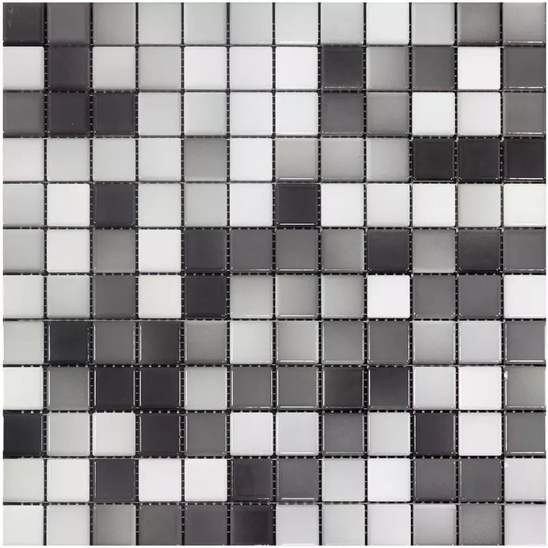 white black square mosaic 