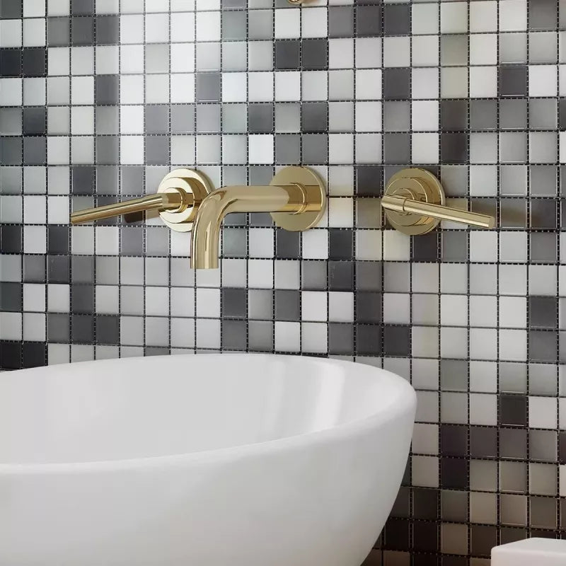 gloss grey bathroom decor 