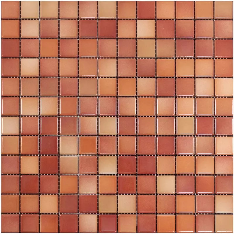 red ceramic mosaic 