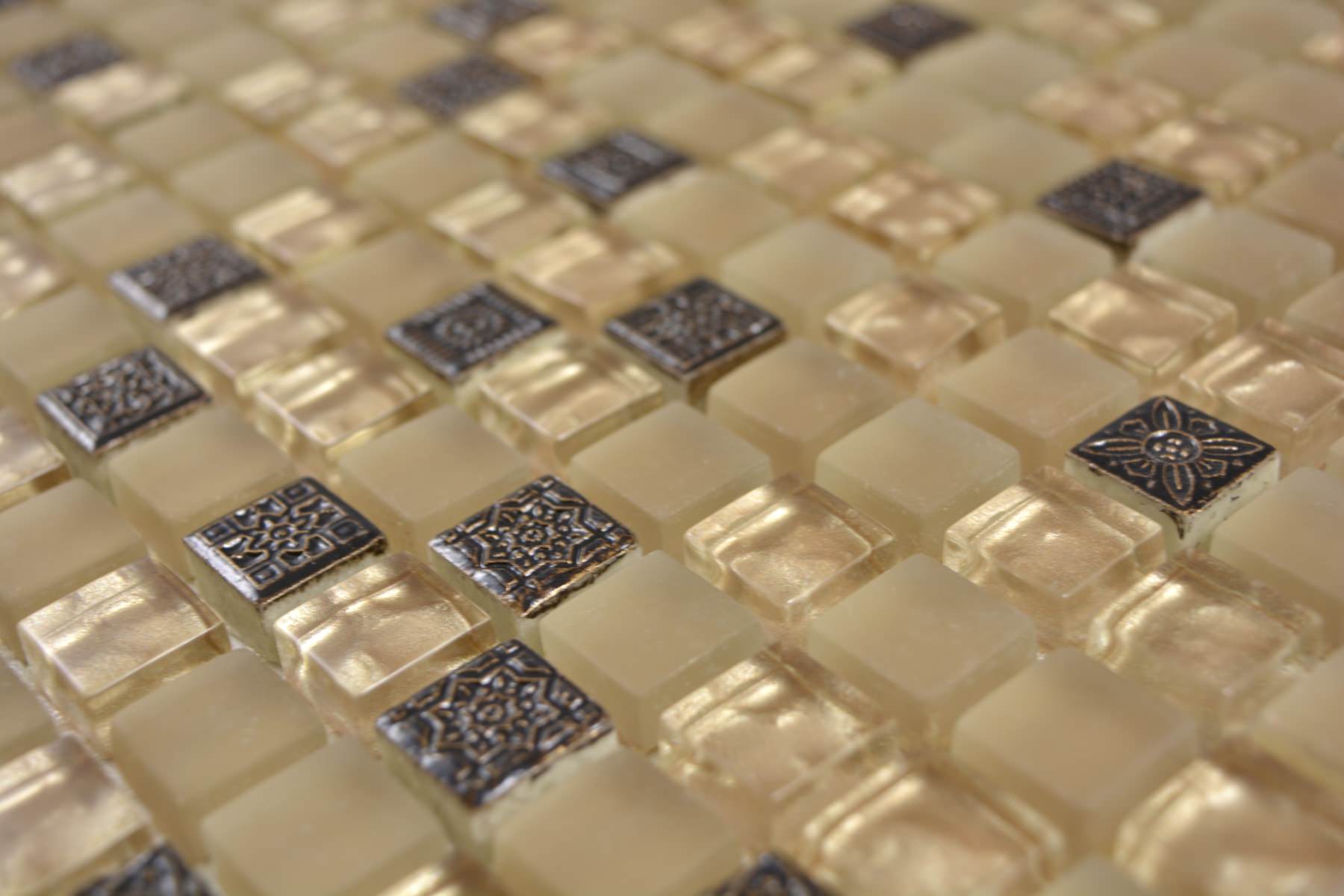 Beige Glass Mosaic Tile