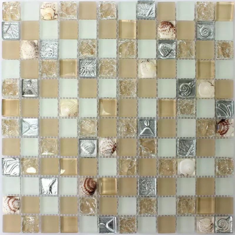 beige glass mosaic 