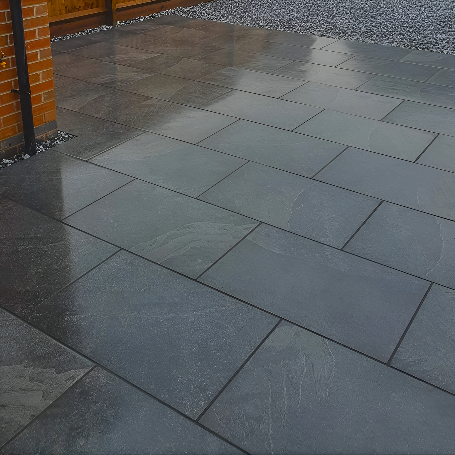 Black Slate Porcelain Paving Outdoor Tiles