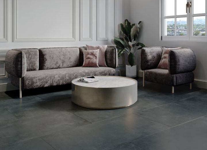 Black porcelain tiles 