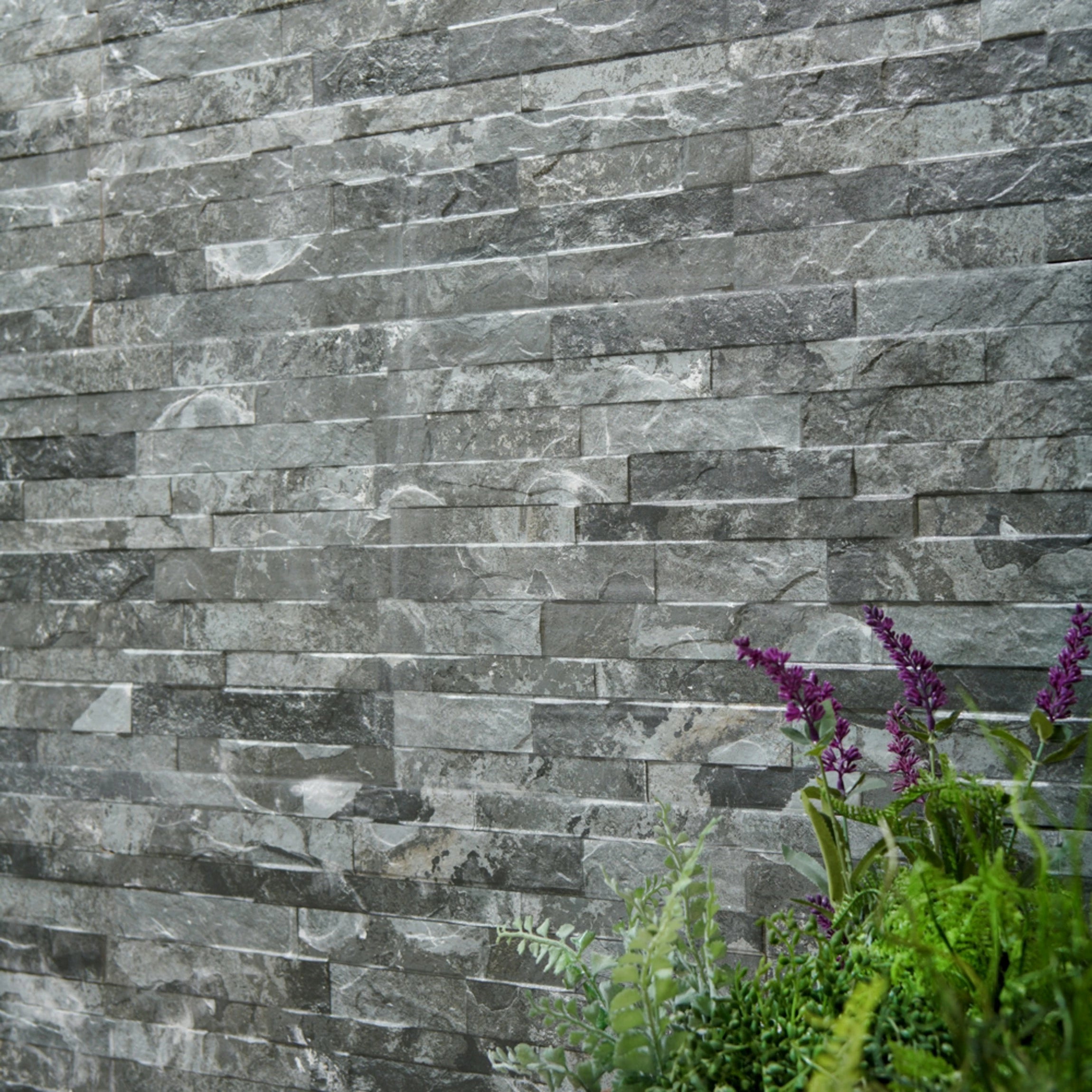 Grey stone wall tiles